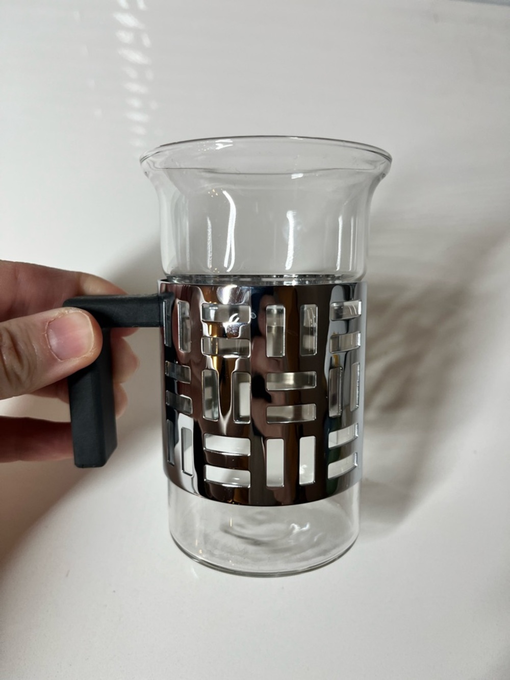 Bodum Glass Mug Metal Sleeve
